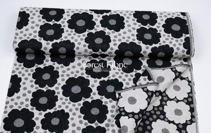 Yarn Dyed Cotton Jacquard - Polka Dot Flower - FO:REST Fabric 布恩堂Liberty fabrictana lawnjapanese fabricykk zipper