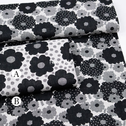 Yarn Dyed Cotton Jacquard - Polka Dot Flower - FO:REST Fabric 布恩堂Liberty fabrictana lawnjapanese fabricykk zipper