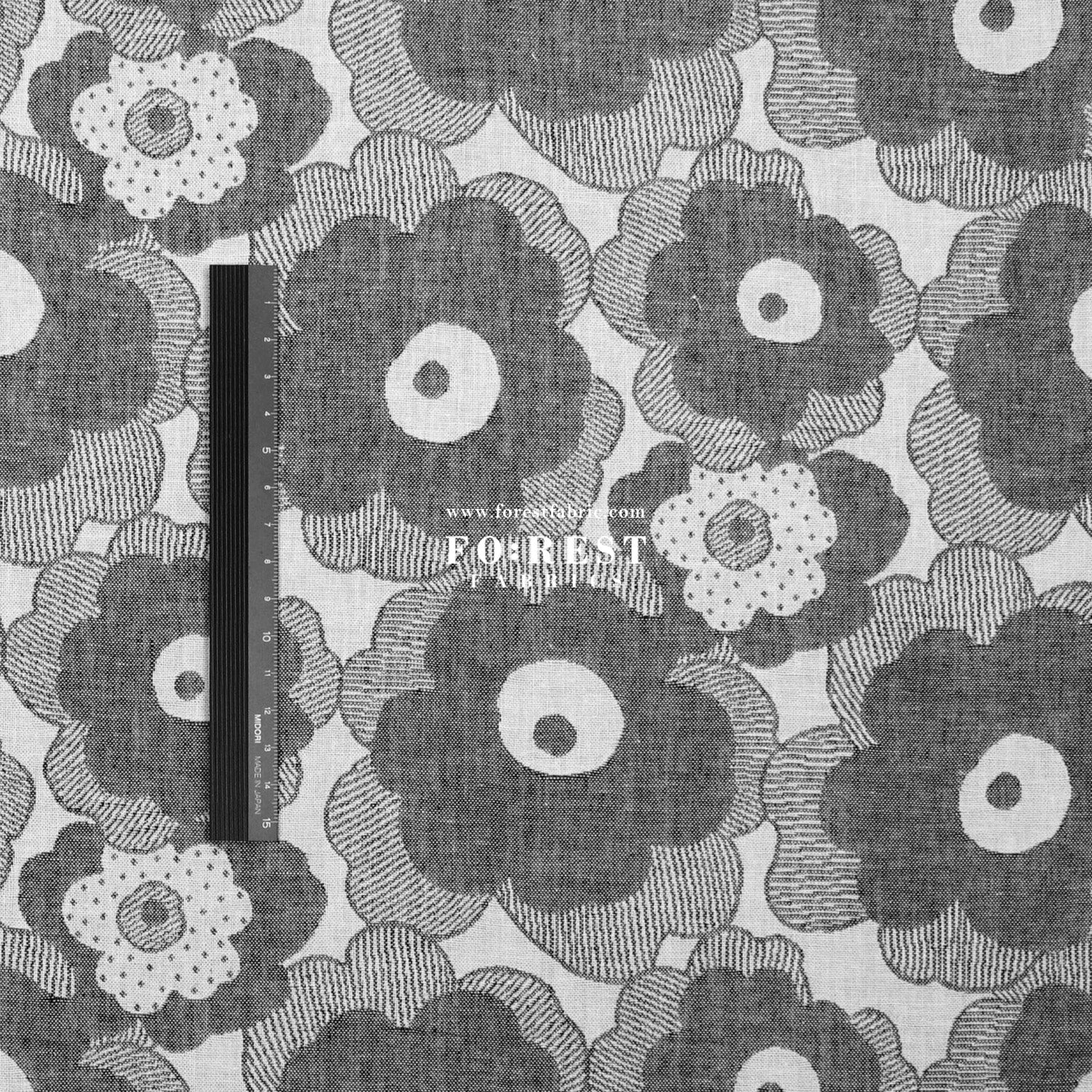 Yarn Dyed Cotton Jacquard - Poppy - FO:REST Fabric 布恩堂Liberty fabrictana lawnjapanese fabricykk zipper