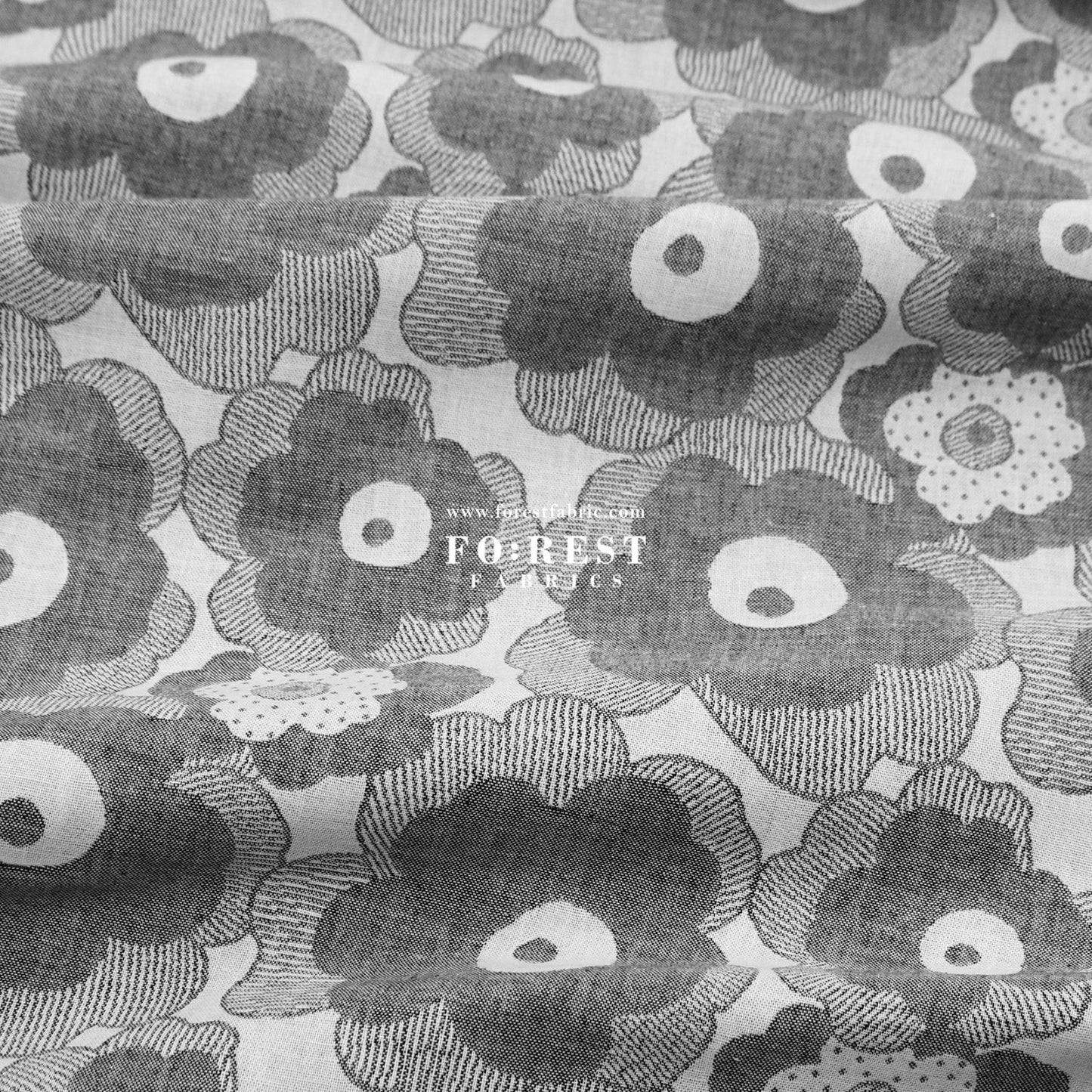 Yarn Dyed Cotton Jacquard - Poppy - FO:REST Fabric 布恩堂Liberty fabrictana lawnjapanese fabricykk zipper