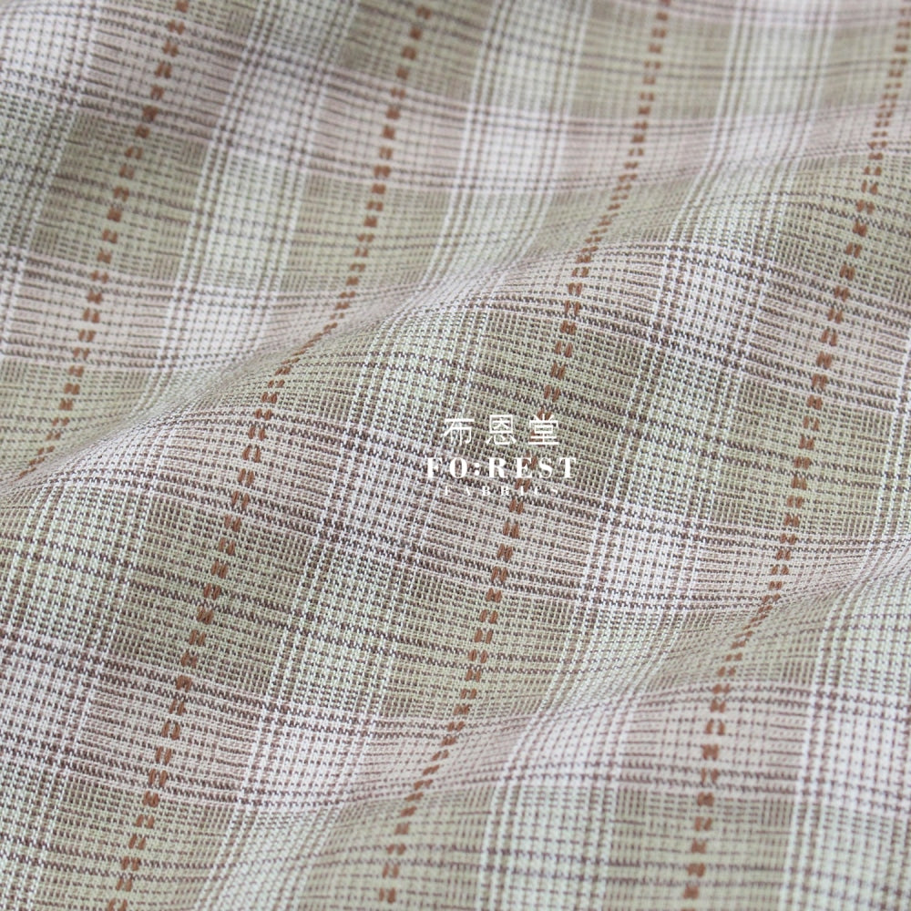 Yarn Dyed Cotton - Line Square Dot Fabric D