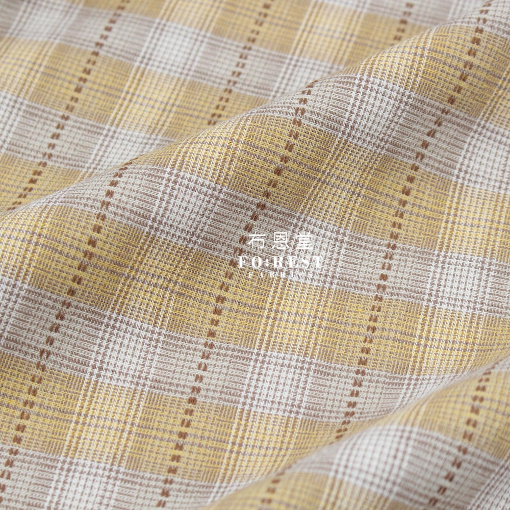 Yarn Dyed Cotton - Line Square Dot Fabric E