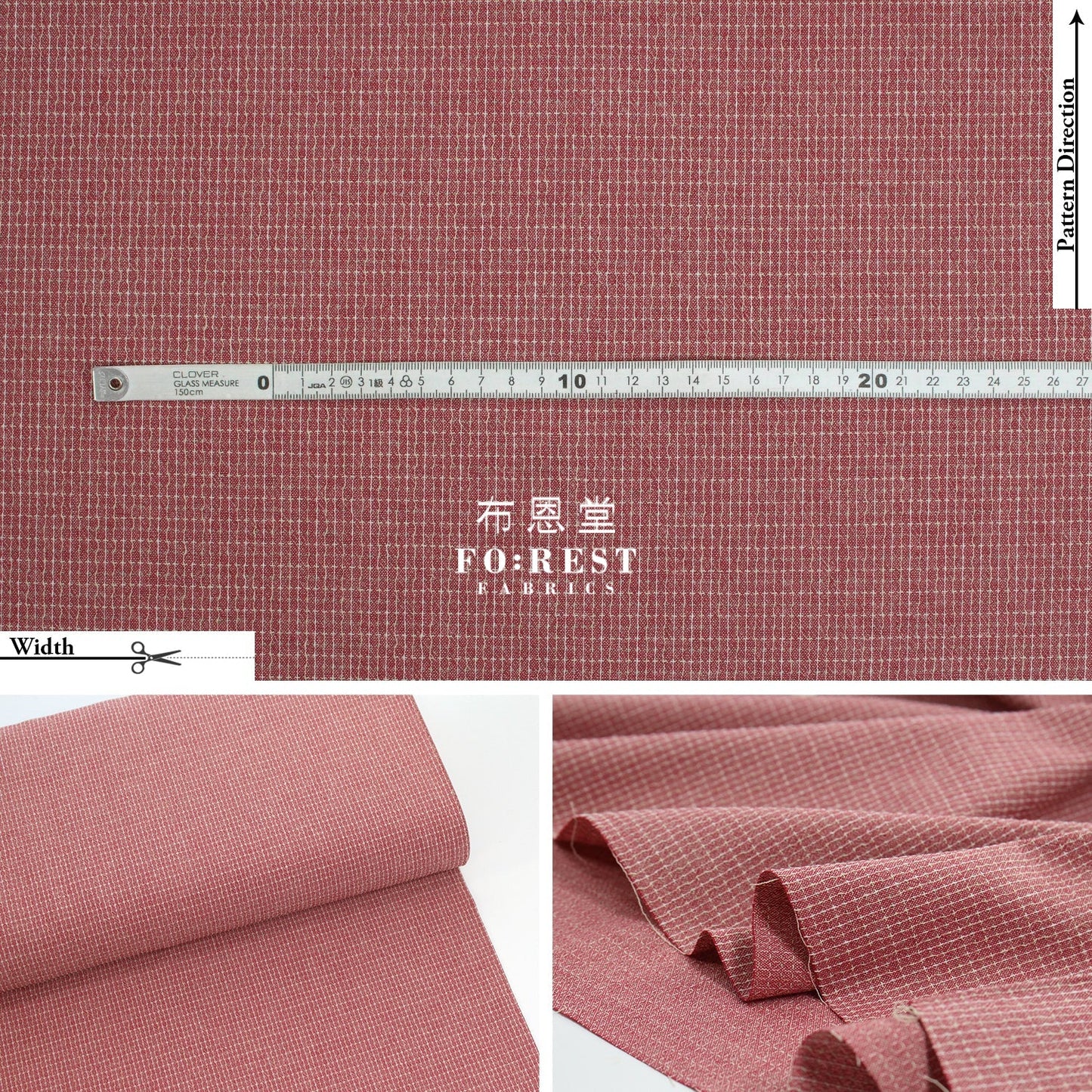 Yarn dyed cotton - Square 2 fabric - FO:REST Fabric 布恩堂Liberty fabrictana lawnjapanese fabricykk zipper