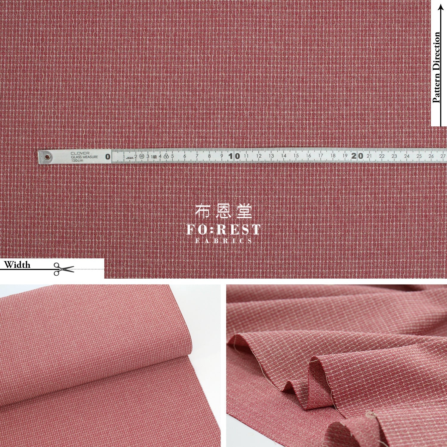 Yarn dyed cotton - Square 2 fabric - FO:REST Fabric 布恩堂Liberty fabrictana lawnjapanese fabricykk zipper