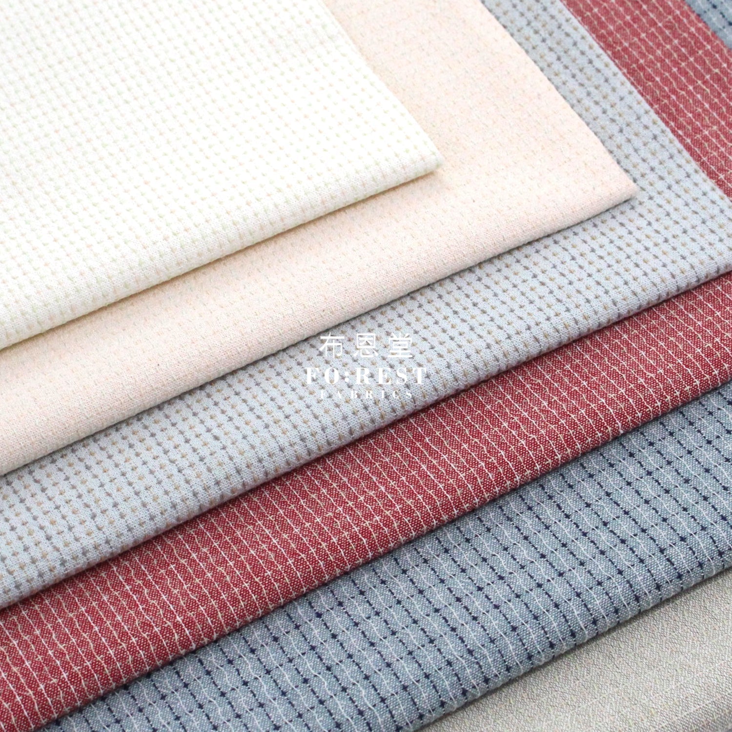 Yarn dyed cotton - Square 2 fabric - FO:REST Fabric 布恩堂Liberty fabrictana lawnjapanese fabricykk zipper