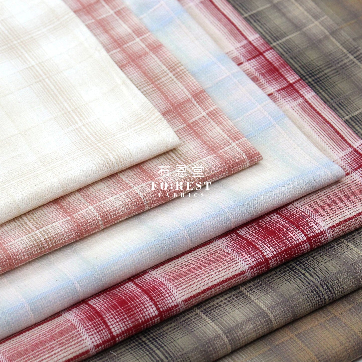 Yarn dyed cotton - Square 4 fabric - FO:REST Fabric 布恩堂Liberty fabrictana lawnjapanese fabricykk zipper