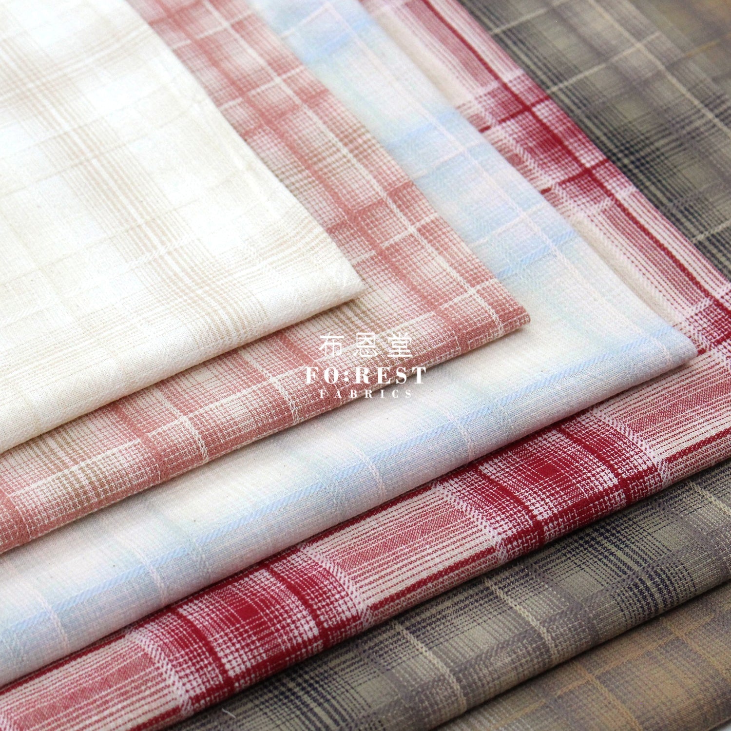 Yarn dyed cotton - Square 4 fabric - FO:REST Fabric 布恩堂Liberty fabrictana lawnjapanese fabricykk zipper