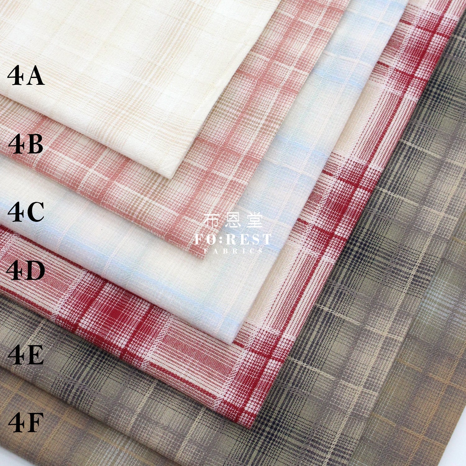 Yarn dyed cotton - Square 4 fabric - FO:REST Fabric 布恩堂Liberty fabrictana lawnjapanese fabricykk zipper