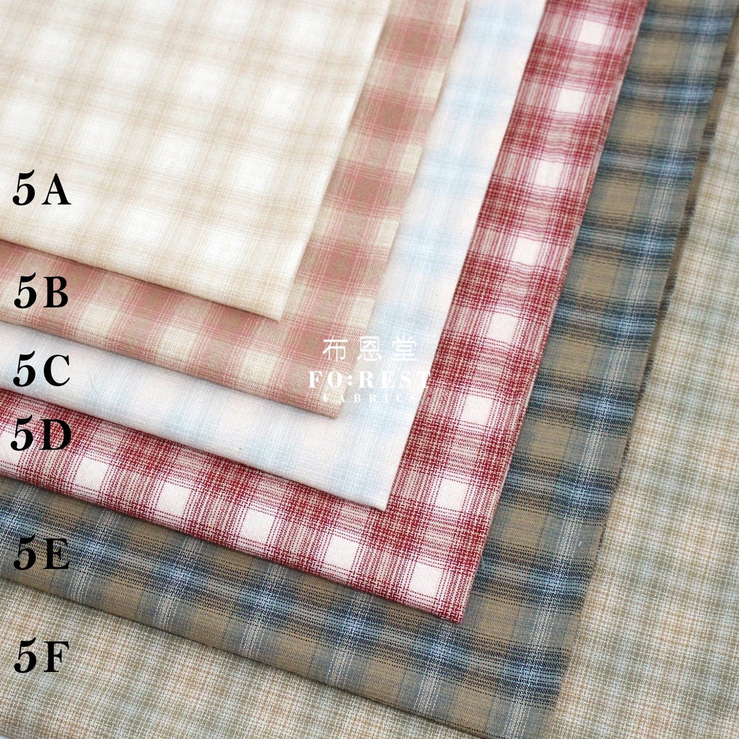 Yarn dyed cotton - Square 5 fabric - FO:REST Fabric 布恩堂Liberty fabrictana lawnjapanese fabricykk zipper