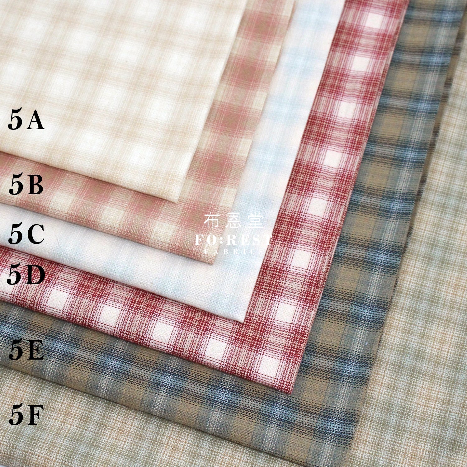 Yarn dyed cotton - Square 5 fabric - FO:REST Fabric 布恩堂Liberty fabrictana lawnjapanese fabricykk zipper