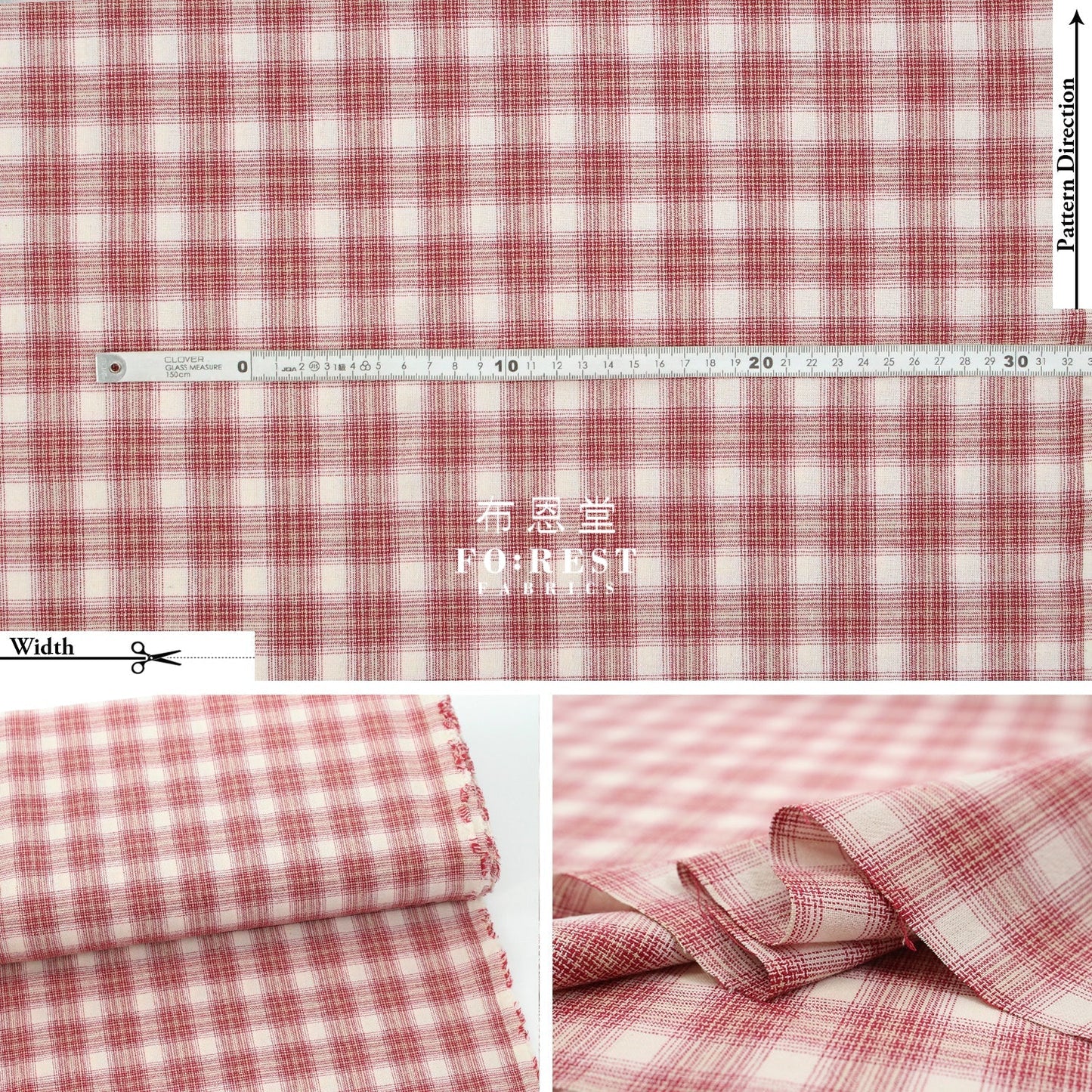 Yarn dyed cotton - Square 5 fabric - FO:REST Fabric 布恩堂Liberty fabrictana lawnjapanese fabricykk zipper
