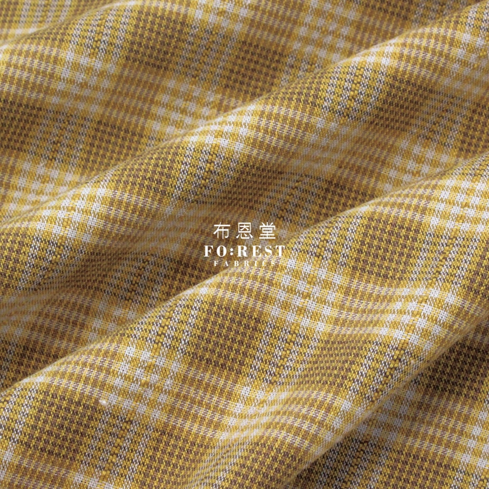 Yarn Dyed Cotton - Square Fabric Yellow