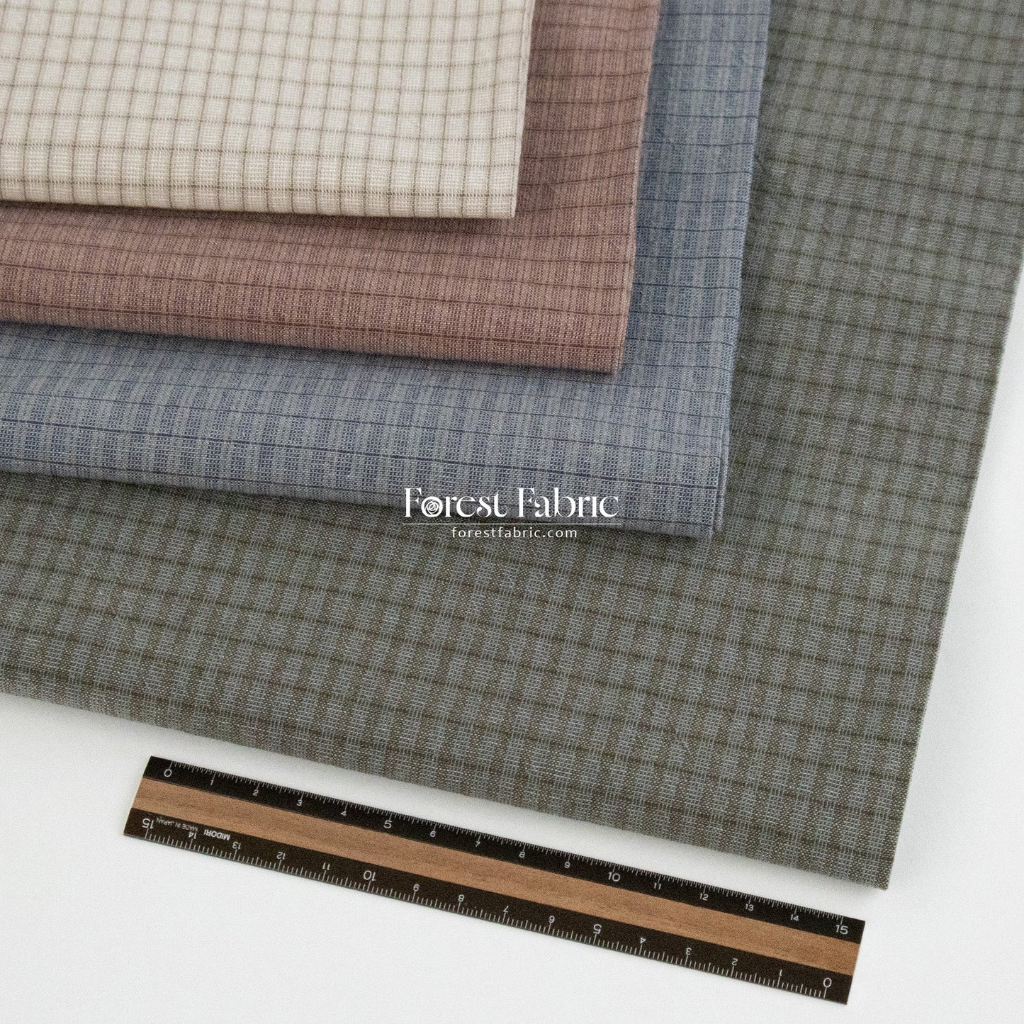 Yarn dyed cotton - Square100 3 fabric - FO:REST Fabric 布恩堂Liberty fabrictana lawnjapanese fabricykk zipper