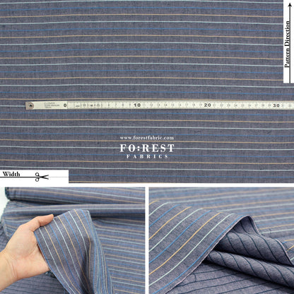 Yarn dyed cotton - strip fabric - FO:REST Fabric 布恩堂Liberty fabrictana lawnjapanese fabricykk zipper