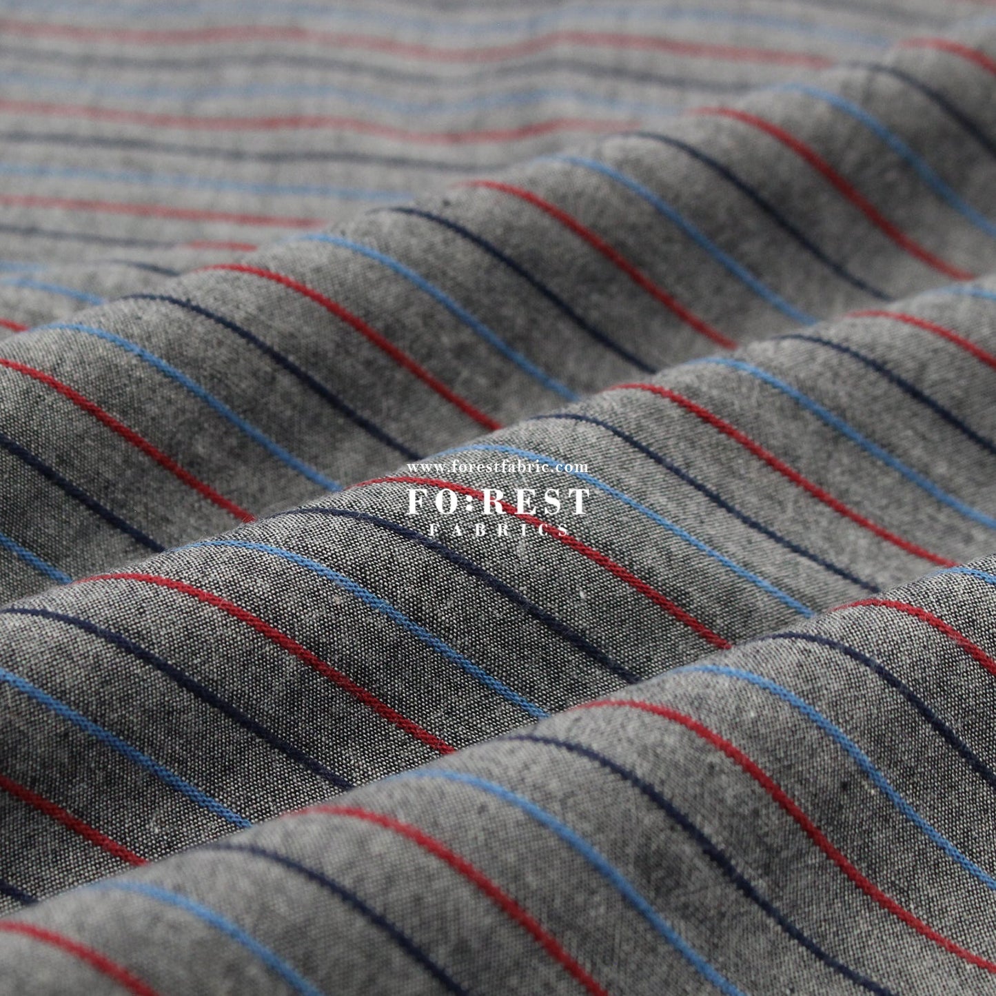 Yarn dyed cotton - strip fabric - FO:REST Fabric 布恩堂Liberty fabrictana lawnjapanese fabricykk zipper