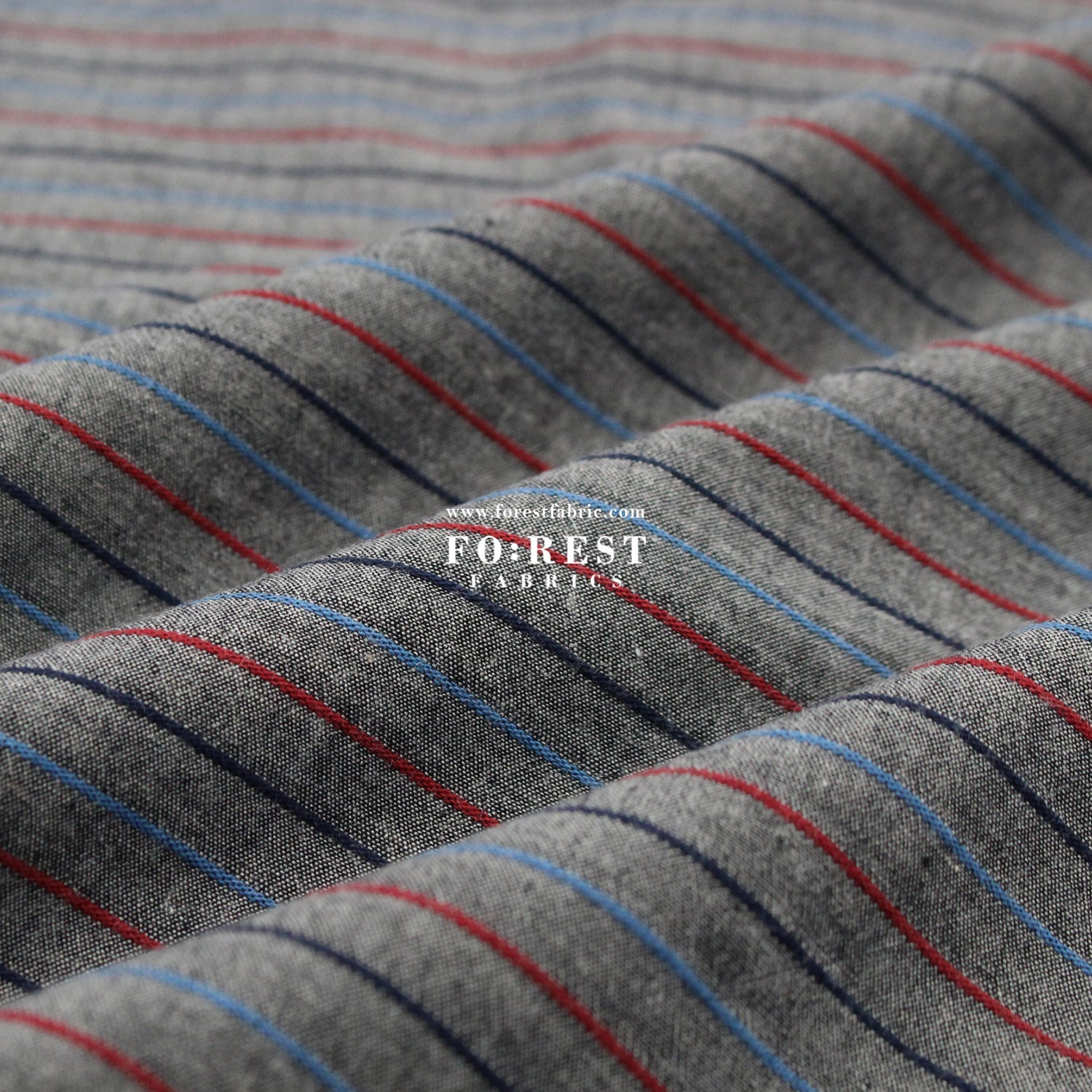 Yarn dyed cotton - strip fabric - FO:REST Fabric 布恩堂Liberty fabrictana lawnjapanese fabricykk zipper