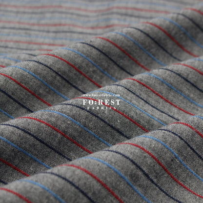 Yarn dyed cotton - strip fabric - FO:REST Fabric 布恩堂Liberty fabrictana lawnjapanese fabricykk zipper