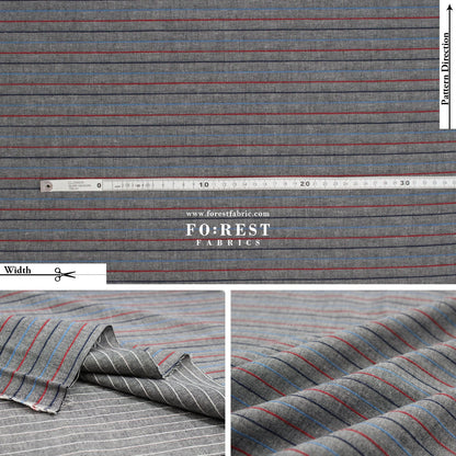 Yarn dyed cotton - strip fabric - FO:REST Fabric 布恩堂Liberty fabrictana lawnjapanese fabricykk zipper