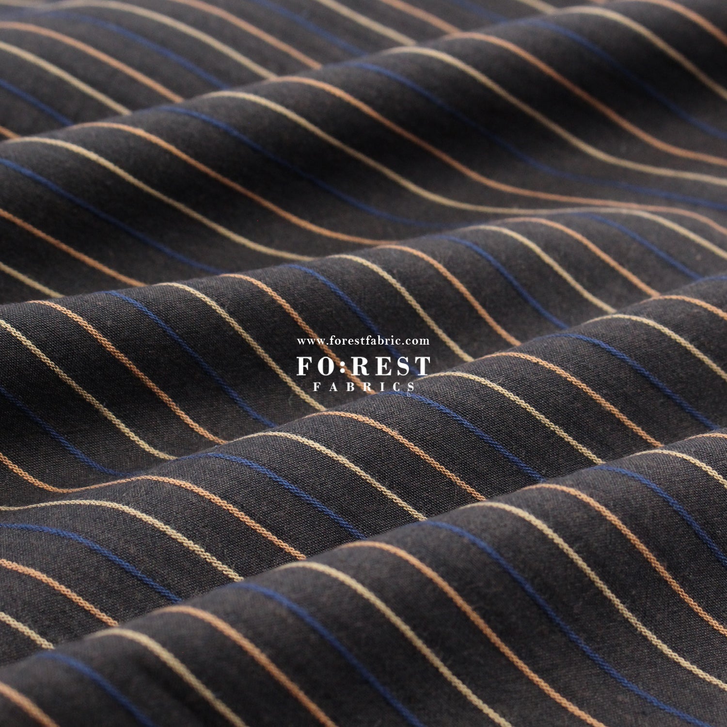 Yarn dyed cotton - strip fabric - FO:REST Fabric 布恩堂Liberty fabrictana lawnjapanese fabricykk zipper