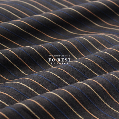 Yarn dyed cotton - strip fabric - FO:REST Fabric 布恩堂Liberty fabrictana lawnjapanese fabricykk zipper