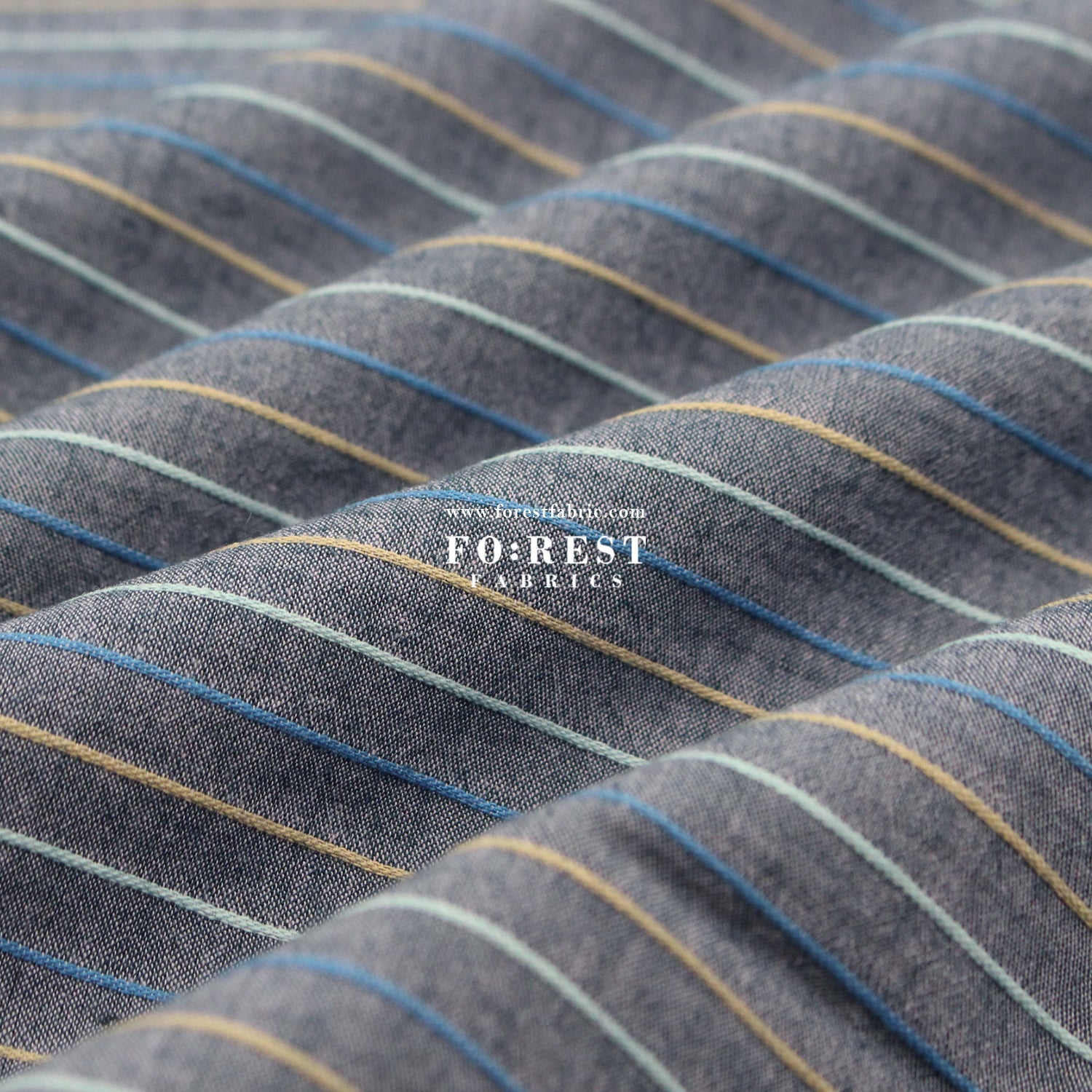 Yarn dyed cotton - strip fabric - FO:REST Fabric 布恩堂Liberty fabrictana lawnjapanese fabricykk zipper