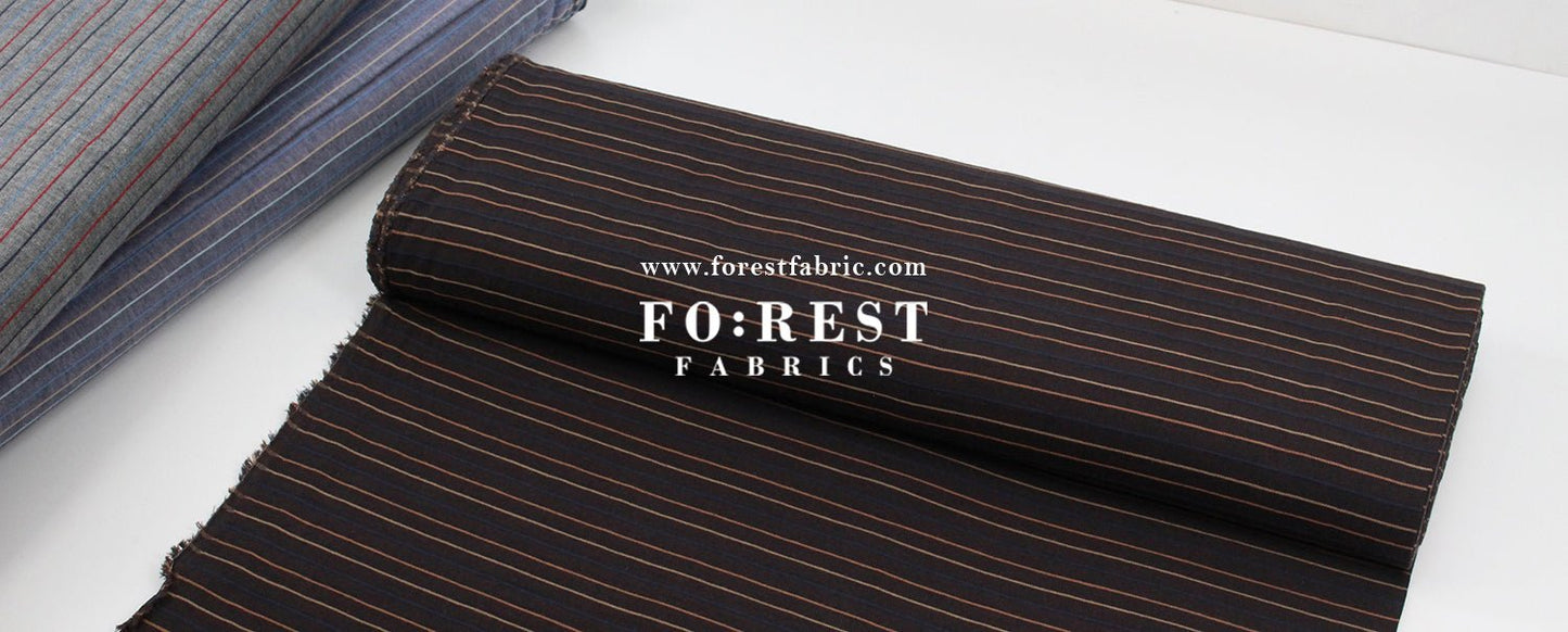 Yarn dyed cotton - strip fabric - FO:REST Fabric 布恩堂Liberty fabrictana lawnjapanese fabricykk zipper