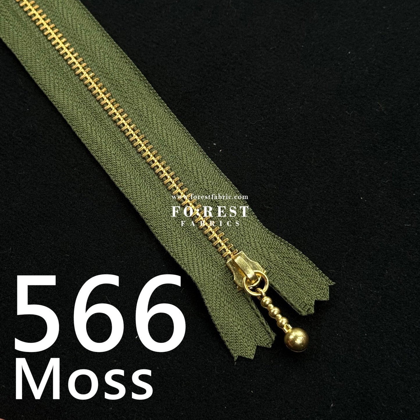 YKK 12cm Zipper Golden - FO:REST Fabric 布恩堂Liberty fabrictana lawnjapanese fabricykk zipper