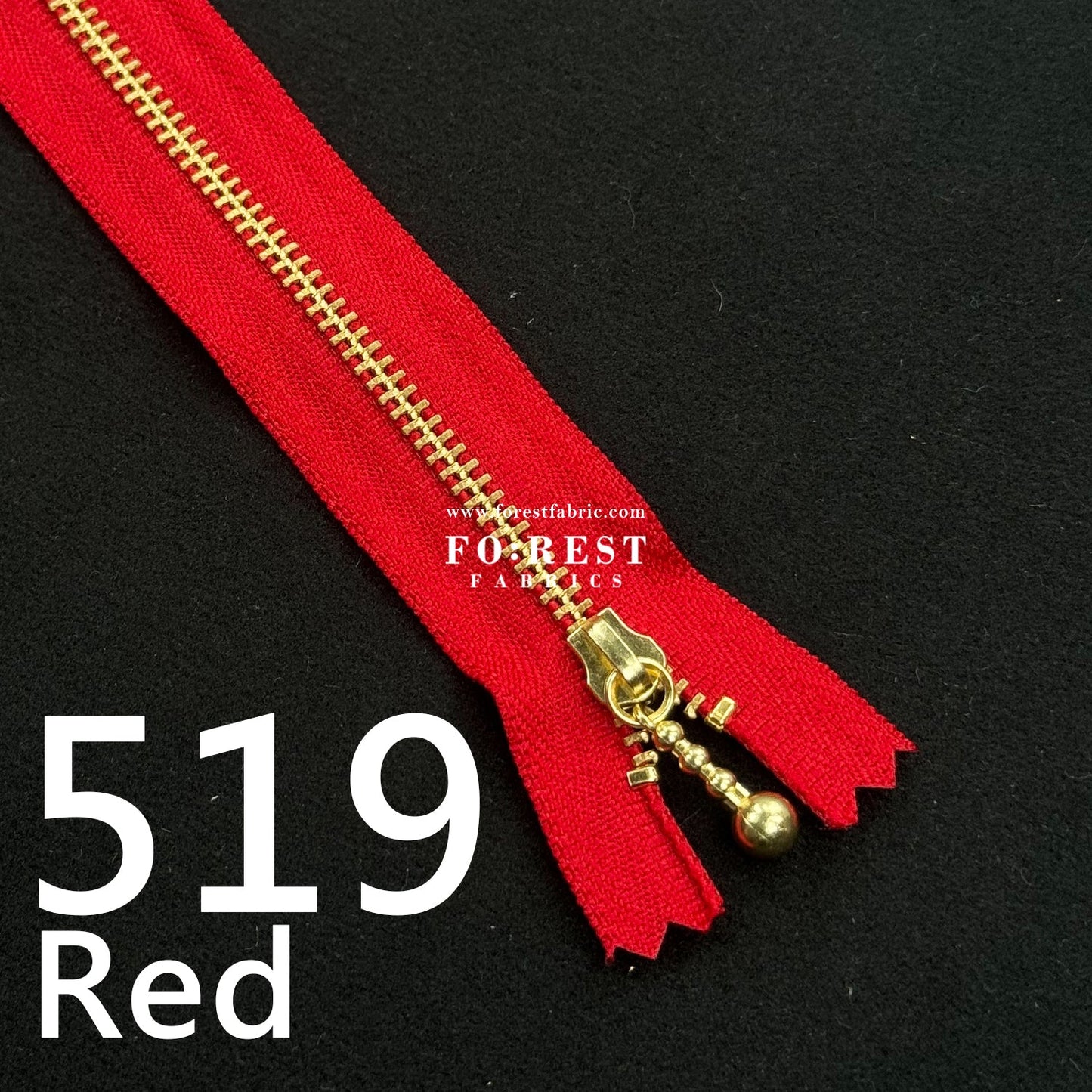 YKK 12cm Zipper Golden - FO:REST Fabric 布恩堂Liberty fabrictana lawnjapanese fabricykk zipper