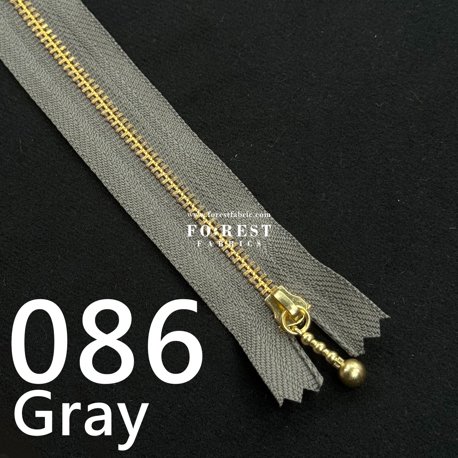 YKK 12cm Zipper Golden - FO:REST Fabric 布恩堂Liberty fabrictana lawnjapanese fabricykk zipper