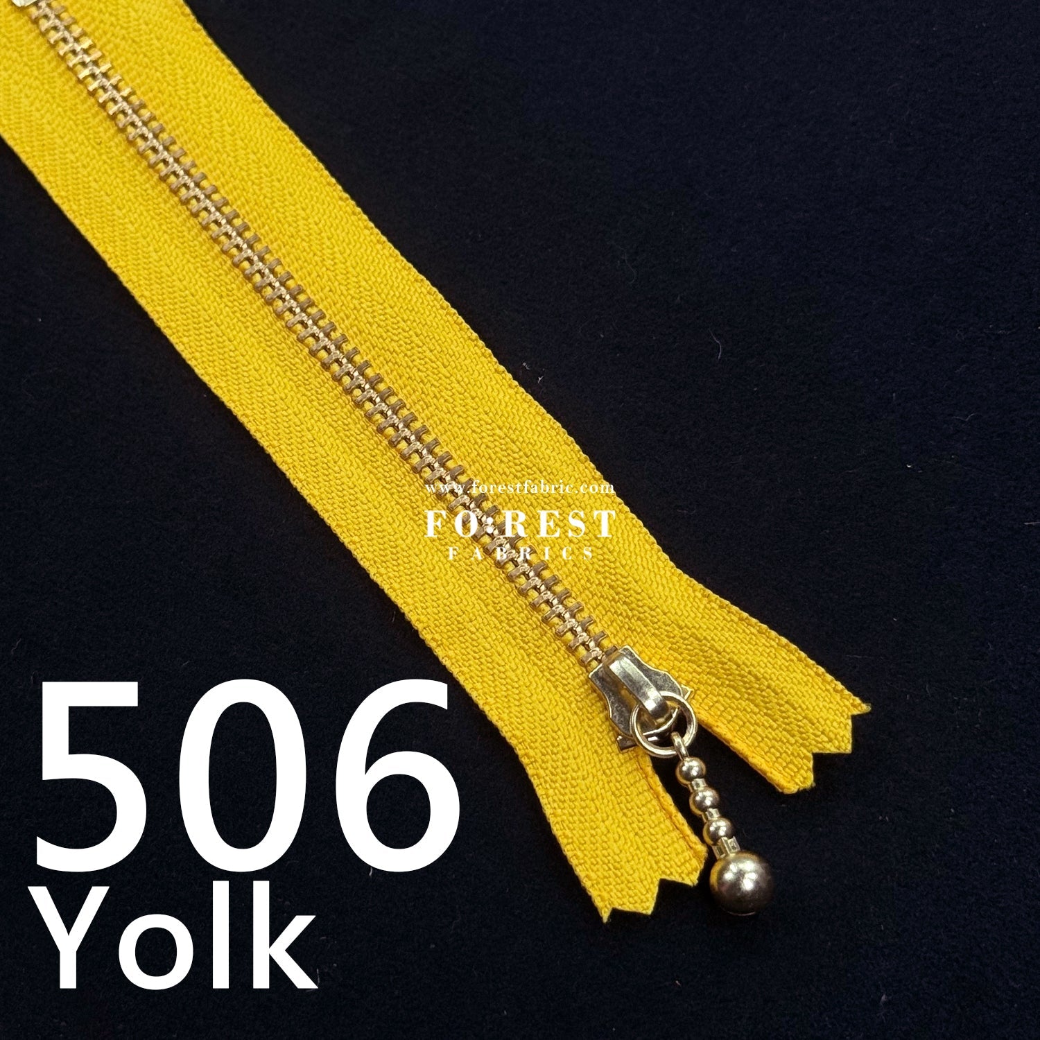 YKK 12cm Zipper Golden - FO:REST Fabric 布恩堂Liberty fabrictana lawnjapanese fabricykk zipper