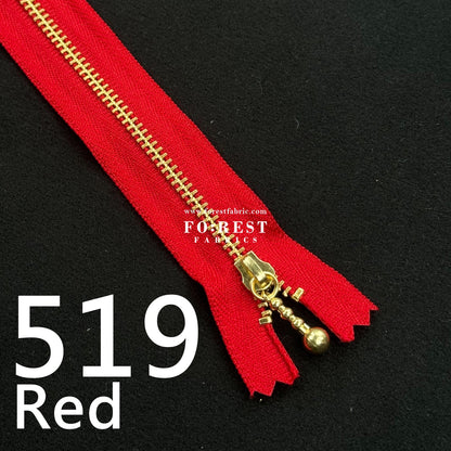 YKK 20cm Zipper Golden - FO:REST Fabric 布恩堂Liberty fabrictana lawnjapanese fabricykk zipper