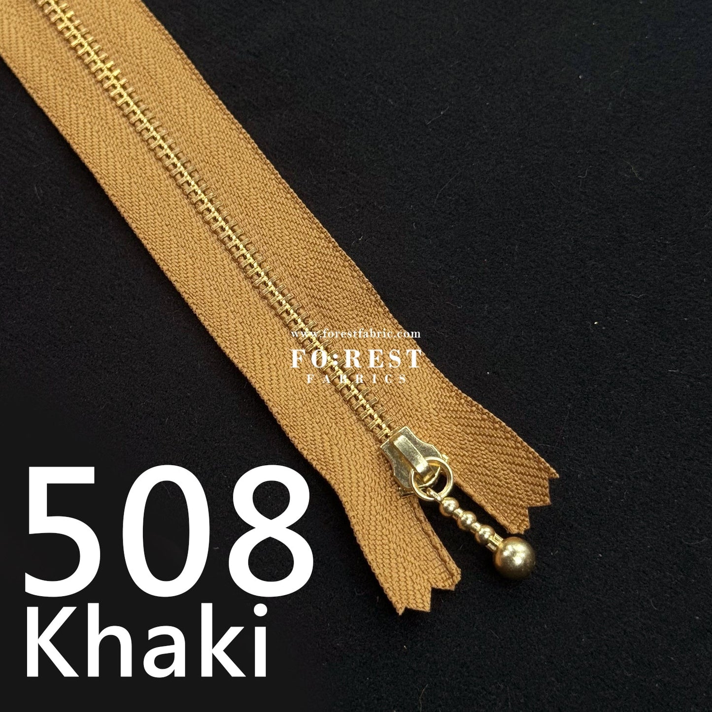 YKK 20cm Zipper Golden - FO:REST Fabric 布恩堂Liberty fabrictana lawnjapanese fabricykk zipper