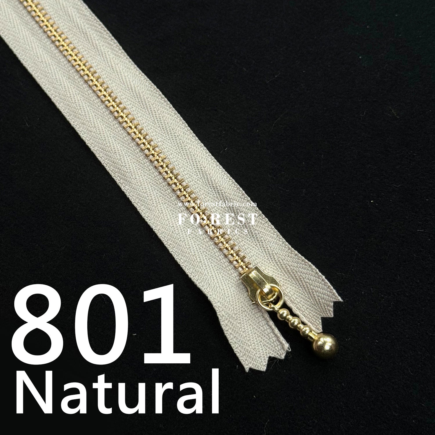 YKK 20cm Zipper Golden - FO:REST Fabric 布恩堂Liberty fabrictana lawnjapanese fabricykk zipper