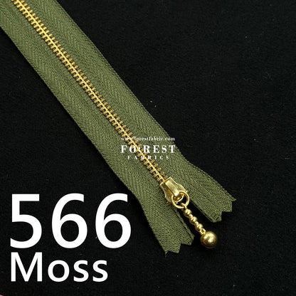 YKK 30cm Zipper Golden - FO:REST Fabric 布恩堂Liberty fabrictana lawnjapanese fabricykk zipper