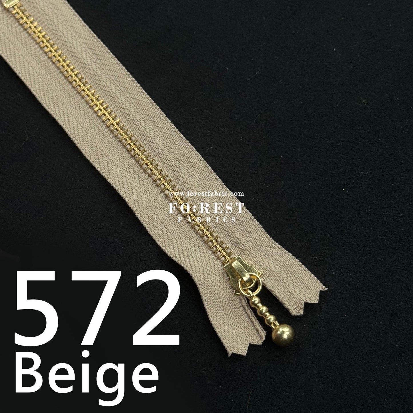 YKK 30cm Zipper Golden - FO:REST Fabric 布恩堂Liberty fabrictana lawnjapanese fabricykk zipper