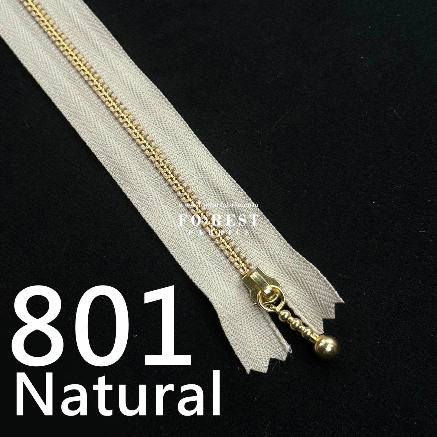 YKK 30cm Zipper Golden - FO:REST Fabric 布恩堂Liberty fabrictana lawnjapanese fabricykk zipper