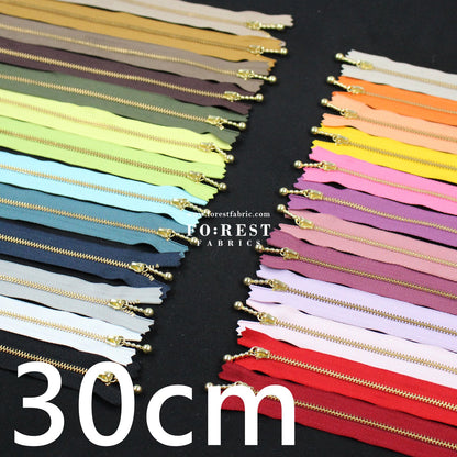 YKK 30cm Zipper Golden - FO:REST Fabric 布恩堂Liberty fabrictana lawnjapanese fabricykk zipper