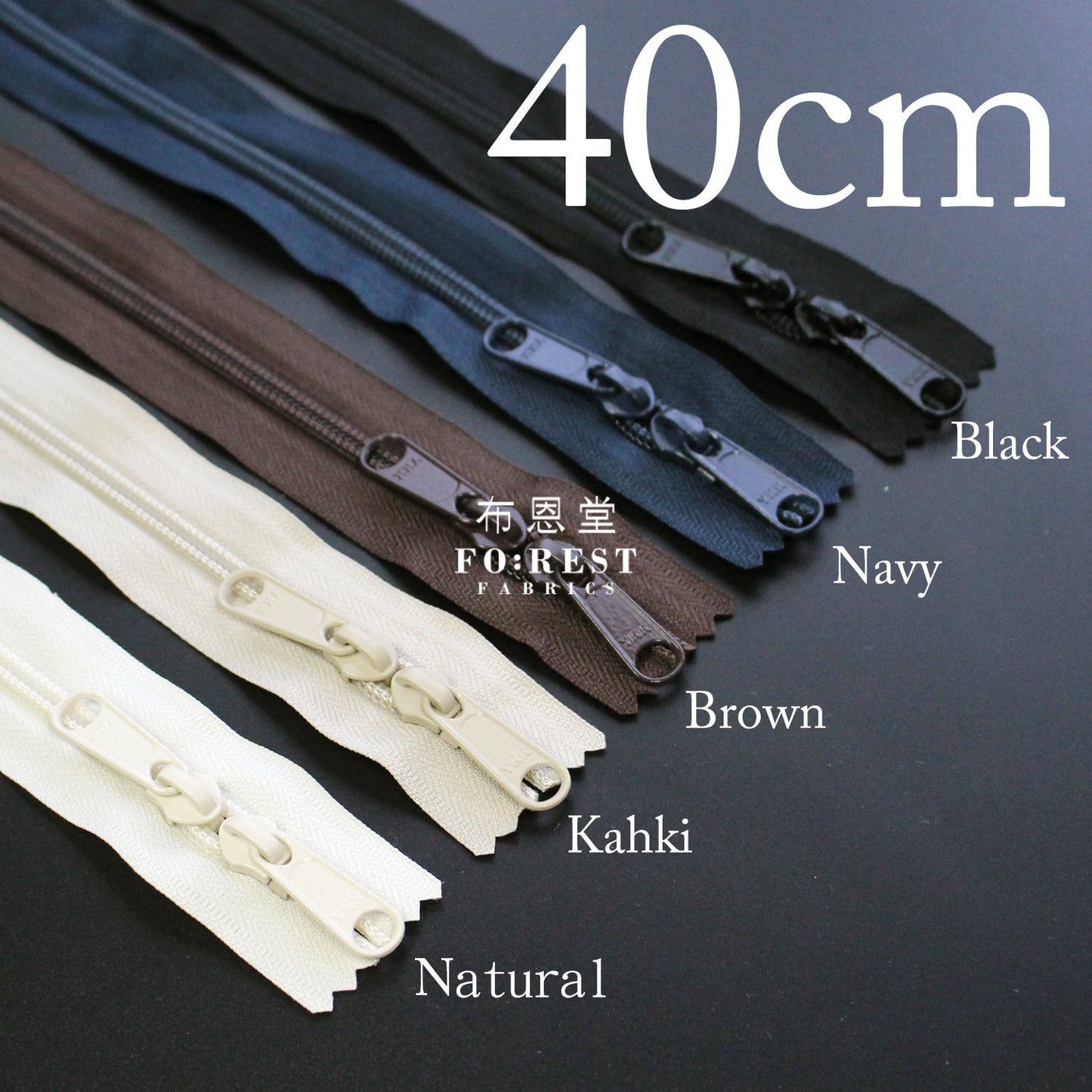 Ykk 40Cm Double-Sided Zipper