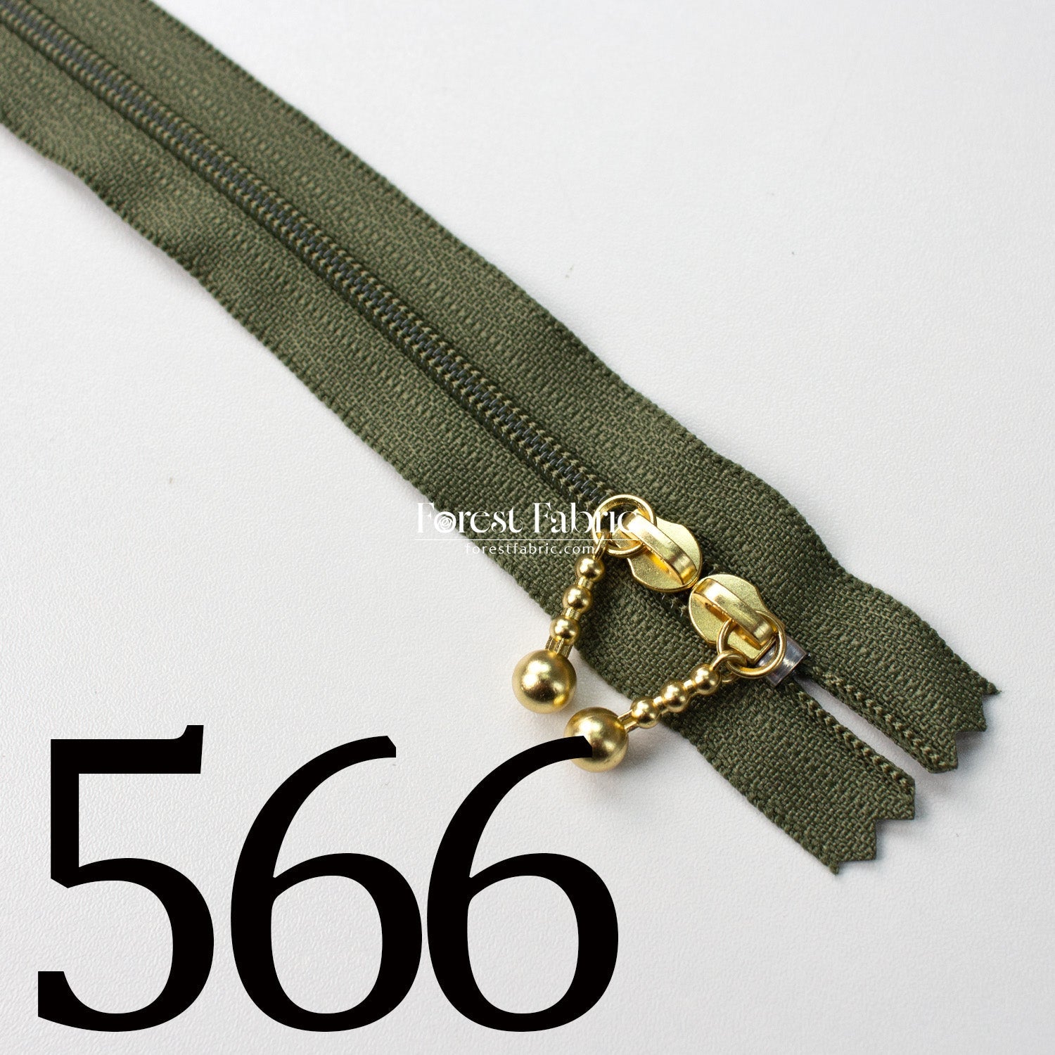 YKK 40cm Double - sided Zipper Golden - FO:REST Fabric 布恩堂Liberty fabrictana lawnjapanese fabricykk zipper