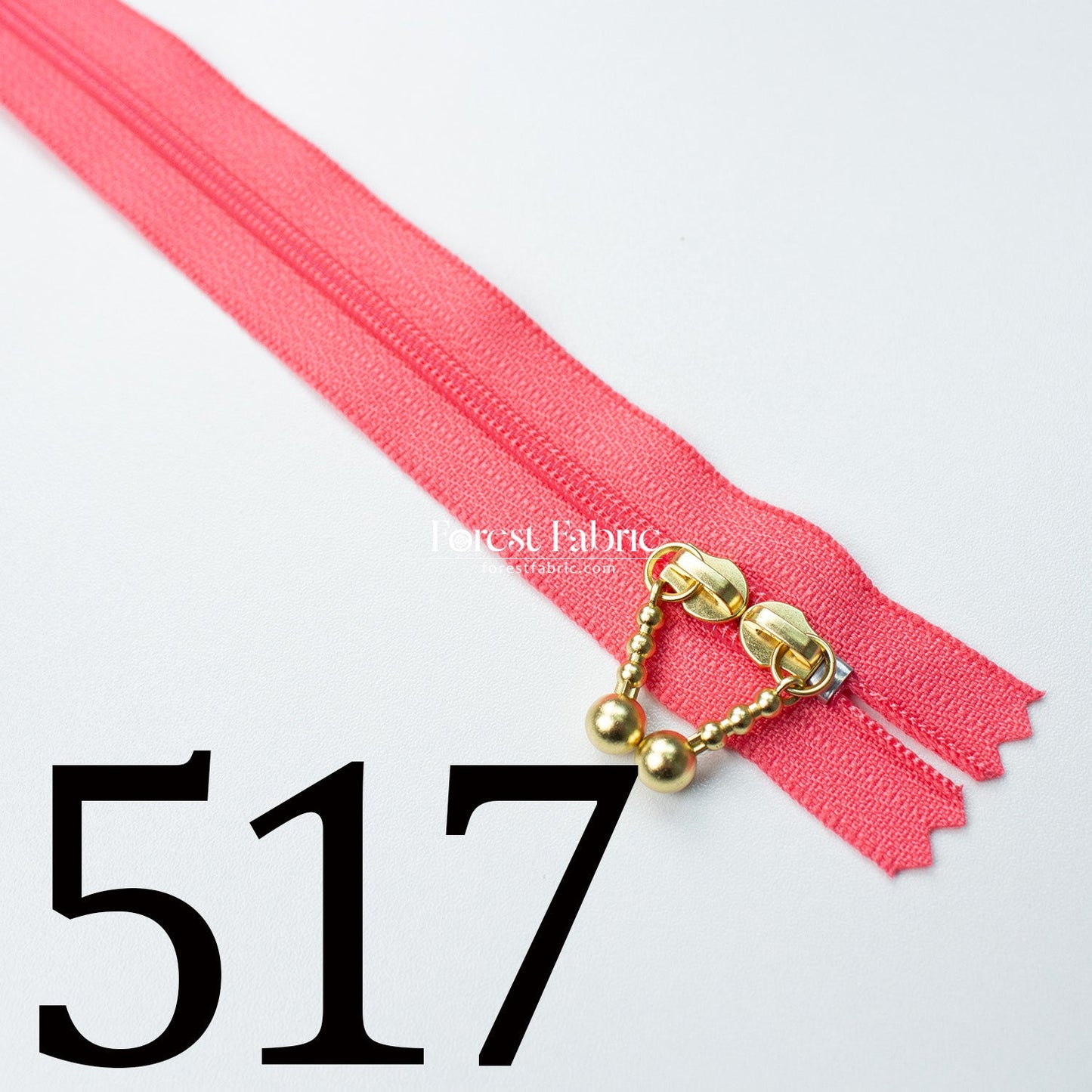 YKK 40cm Double - sided Zipper Golden - FO:REST Fabric 布恩堂Liberty fabrictana lawnjapanese fabricykk zipper