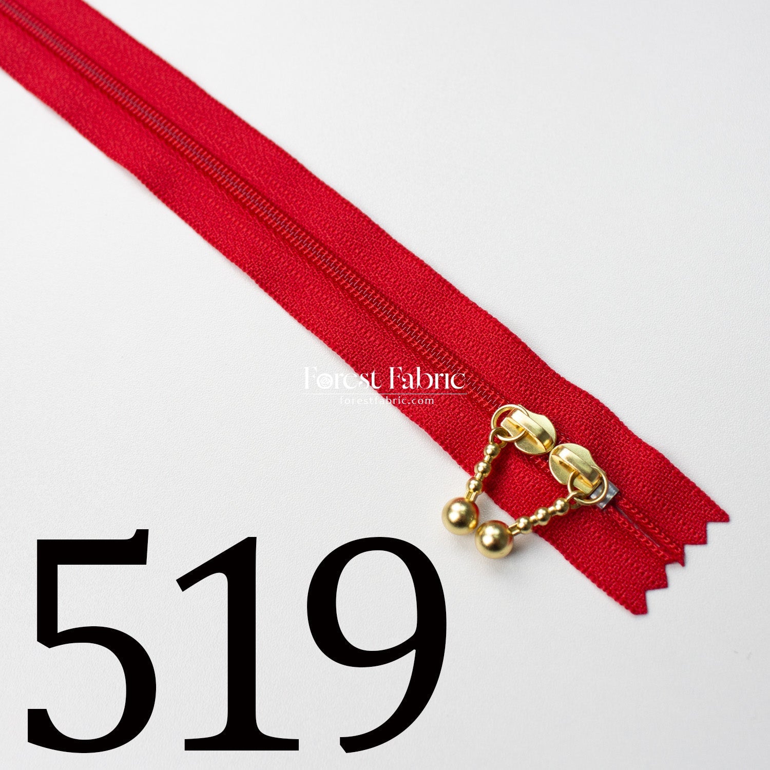 YKK 40cm Double - sided Zipper Golden - FO:REST Fabric 布恩堂Liberty fabrictana lawnjapanese fabricykk zipper