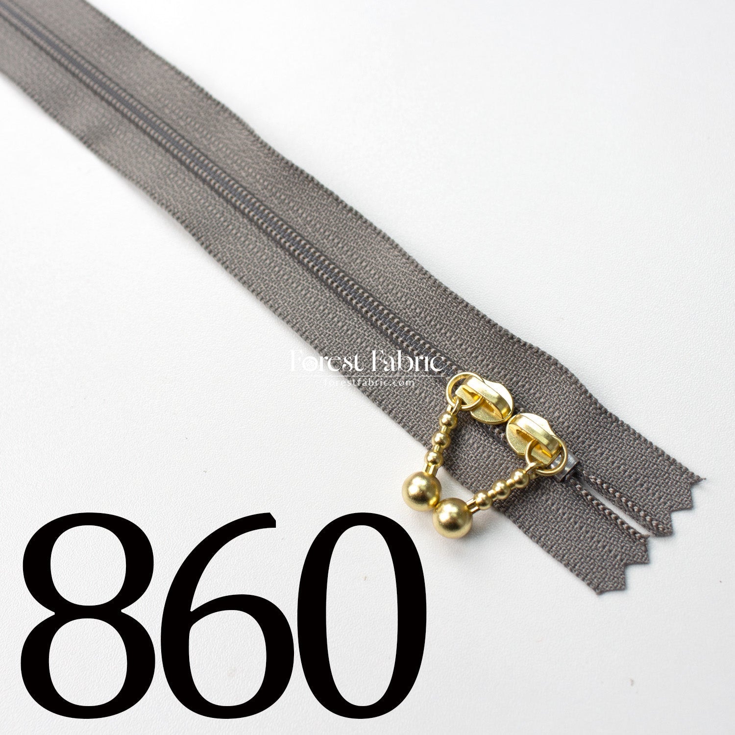 YKK 40cm Double - sided Zipper Golden - FO:REST Fabric 布恩堂Liberty fabrictana lawnjapanese fabricykk zipper