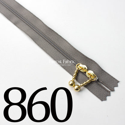 YKK 40cm Double - sided Zipper Golden - FO:REST Fabric 布恩堂Liberty fabrictana lawnjapanese fabricykk zipper