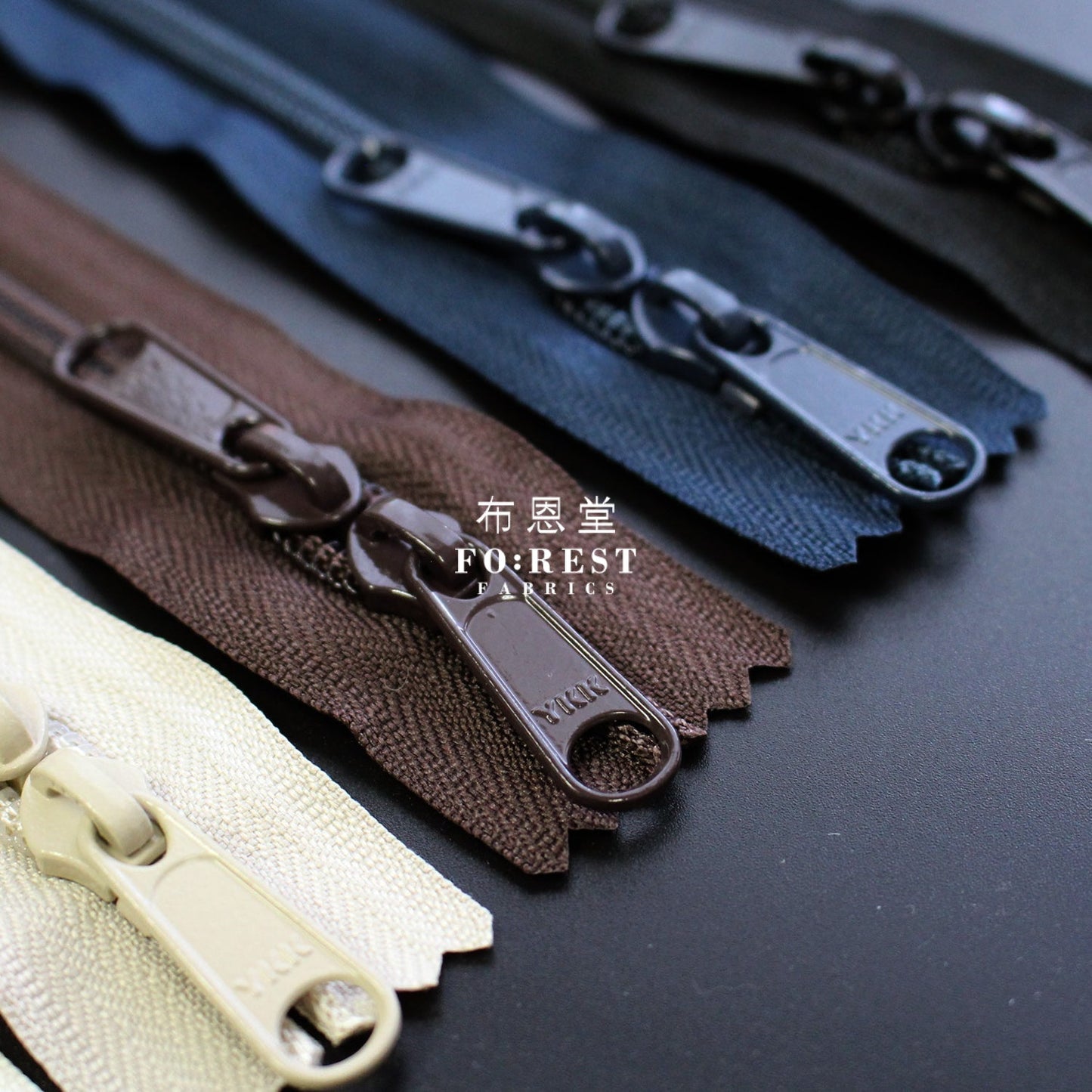 YKK 40cm Double - sided Zipper - FO:REST Fabric 布恩堂Liberty fabrictana lawnjapanese fabricykk zipper