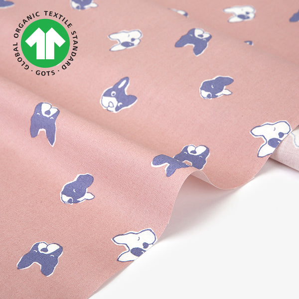 Dailylike - Organic cotton - French Bulldog fabric - forestfabric
