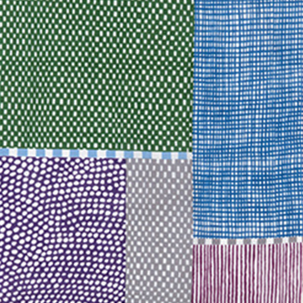 SOU SOU - 伊勢木綿 - 點線Lines and Dots GREEN (member) - forestfabric 布恩堂