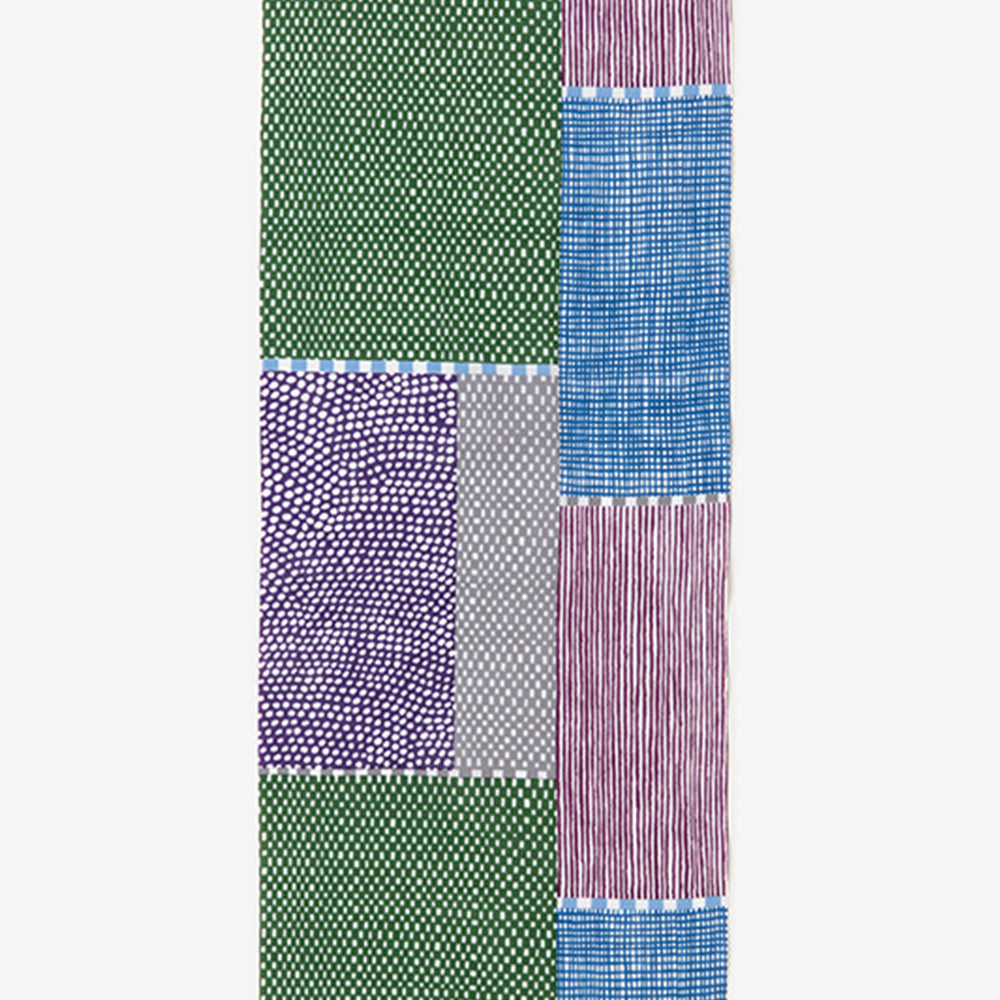 SOU SOU - 伊勢木綿 - 點線Lines and Dots GREEN (member) - forestfabric 布恩堂