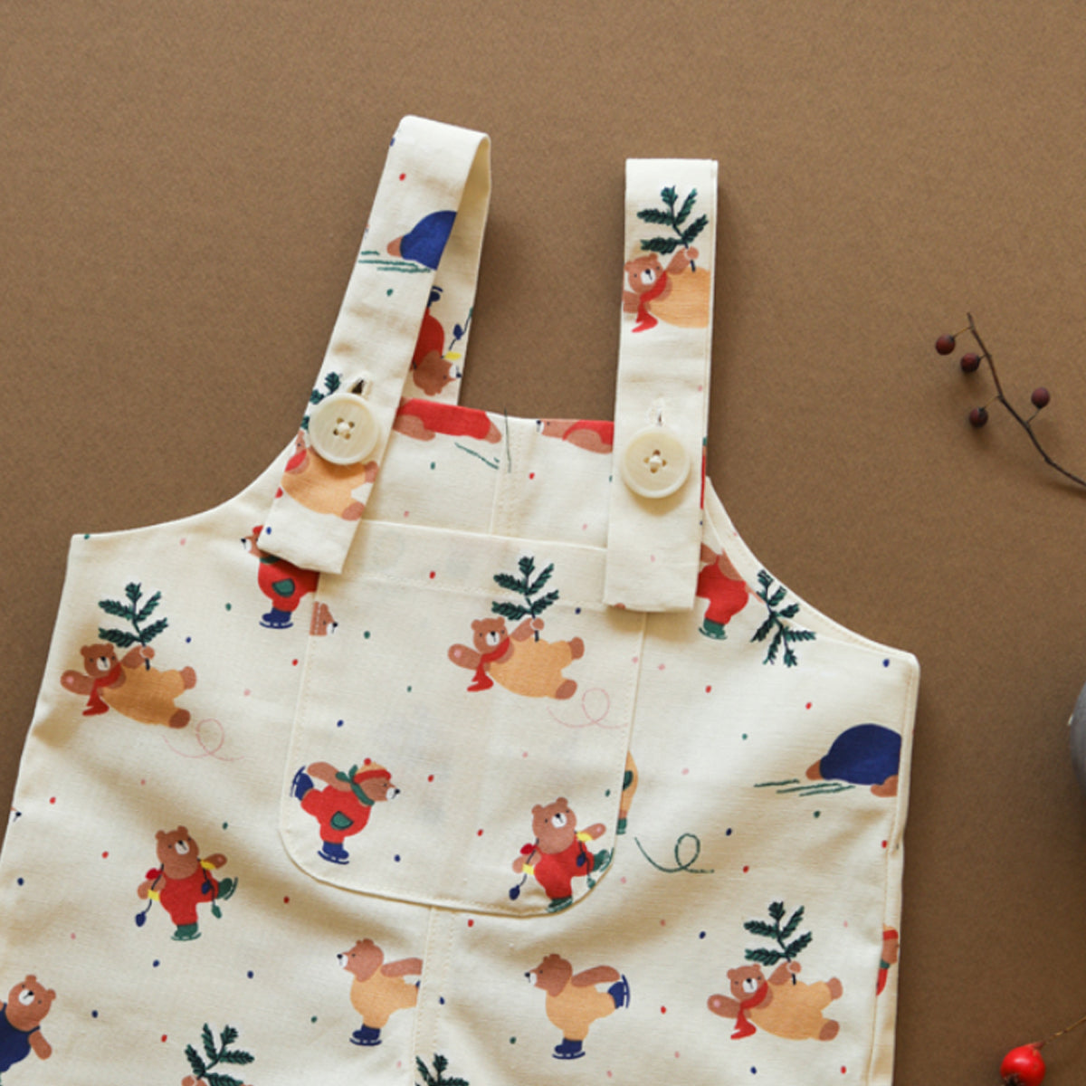 Dailylike oxford - Skate bear Fabric - forestfabric 布恩堂