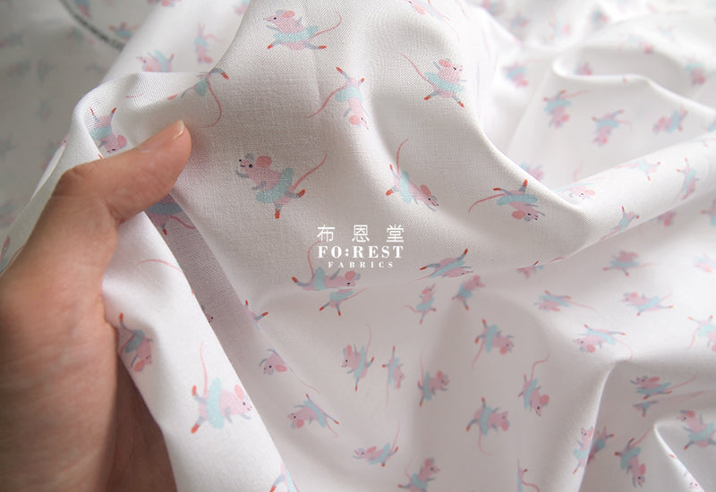 cotton - Ballet Dance fabric - forest-fabric
