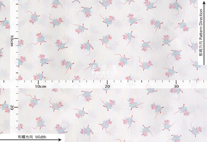 cotton - Ballet Dance fabric - forest-fabric